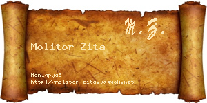 Molitor Zita névjegykártya