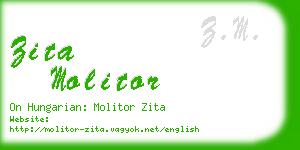 zita molitor business card